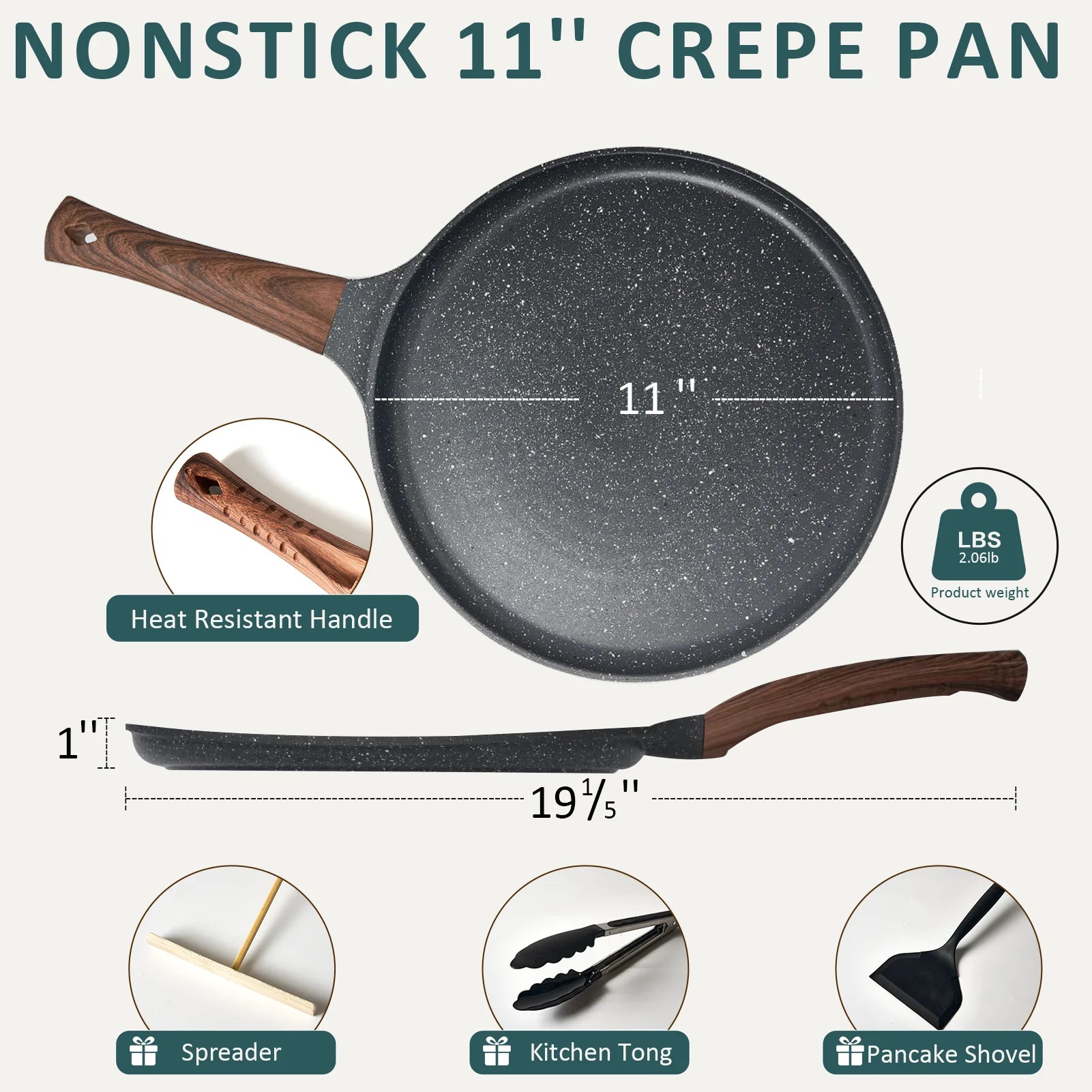 11 inch Nonstick Cast Aluminum Crepe Pan R68842