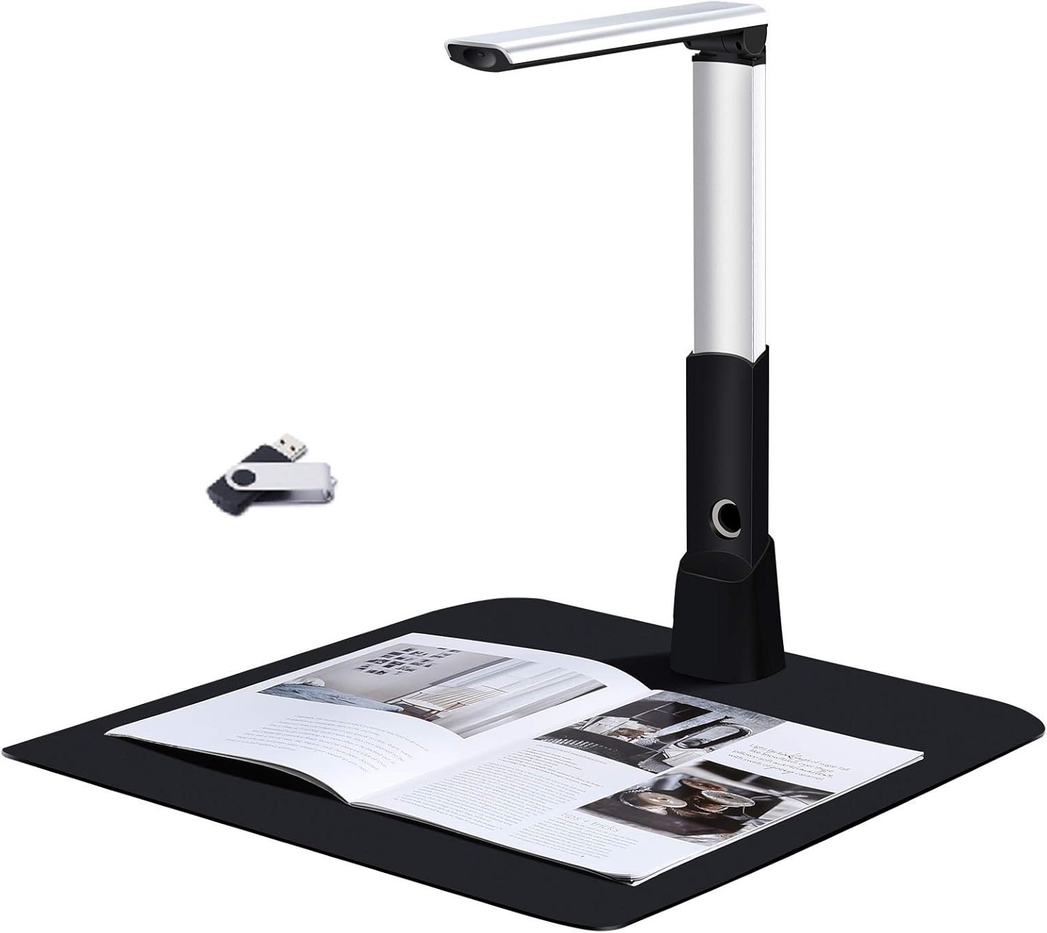 10MP CMOS Document Camera Scanner with LED Light and Microphone F343797