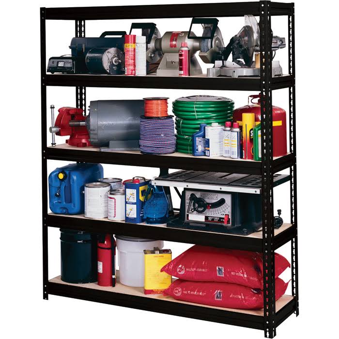 Black 5 Shelf Ultra Rack B484