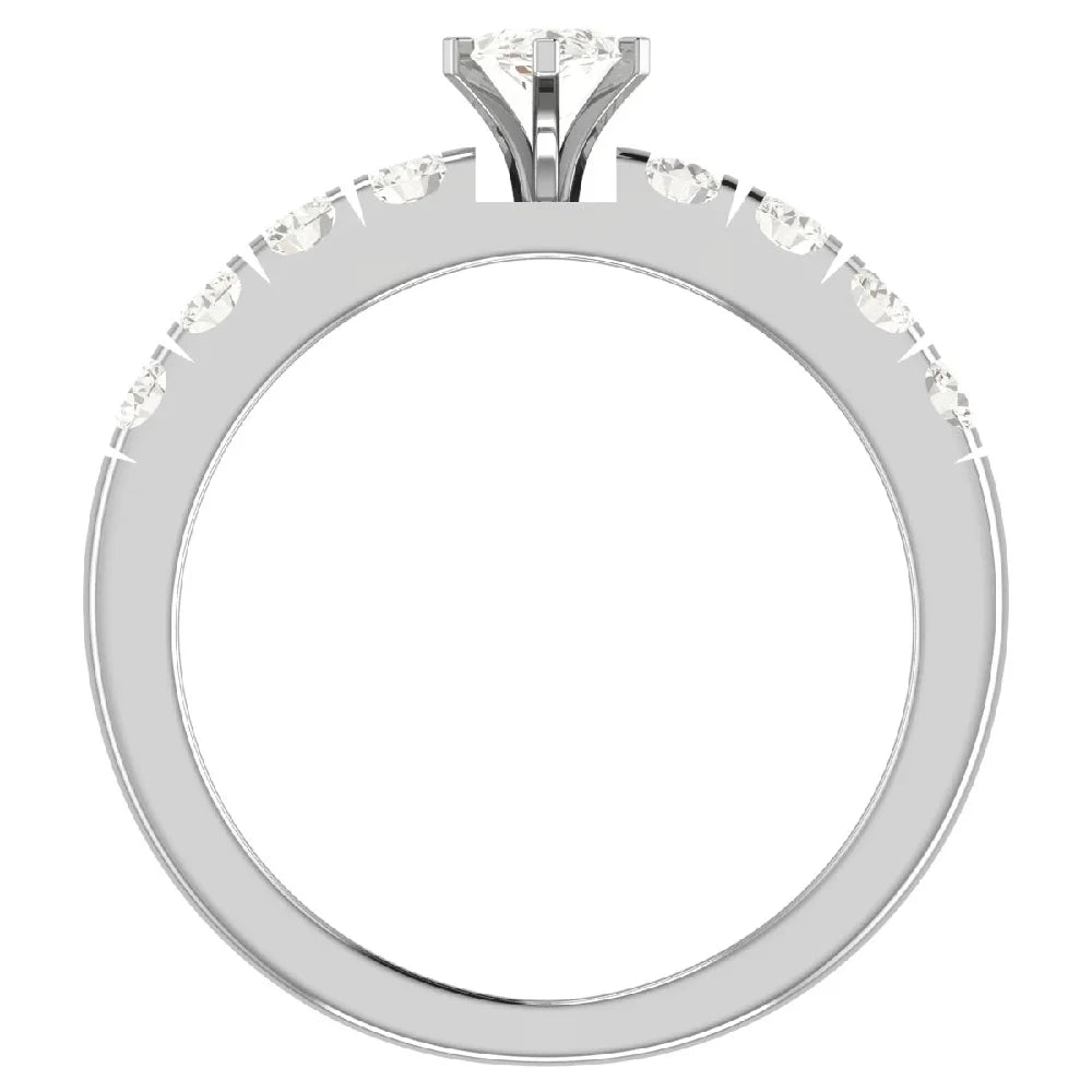 Marquise Cut 14K White Gold 1.20 CT Engagement Ring R822859
