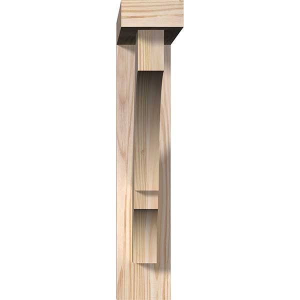 3 1/2x22W x 18x22D x 18x22H Smooth Bracket with Offset Brace, Douglas Fir B391504