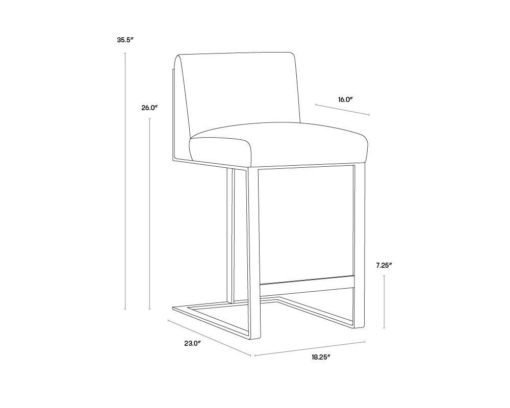 Cantina White Stainless Steel Counter Stool L309190