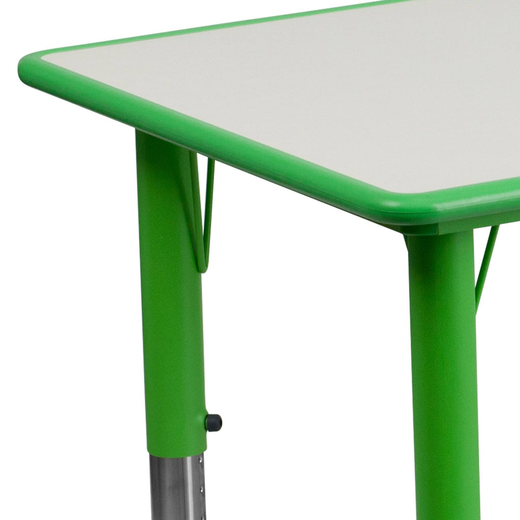 Rectangular Activity Table in Green/grey O596679