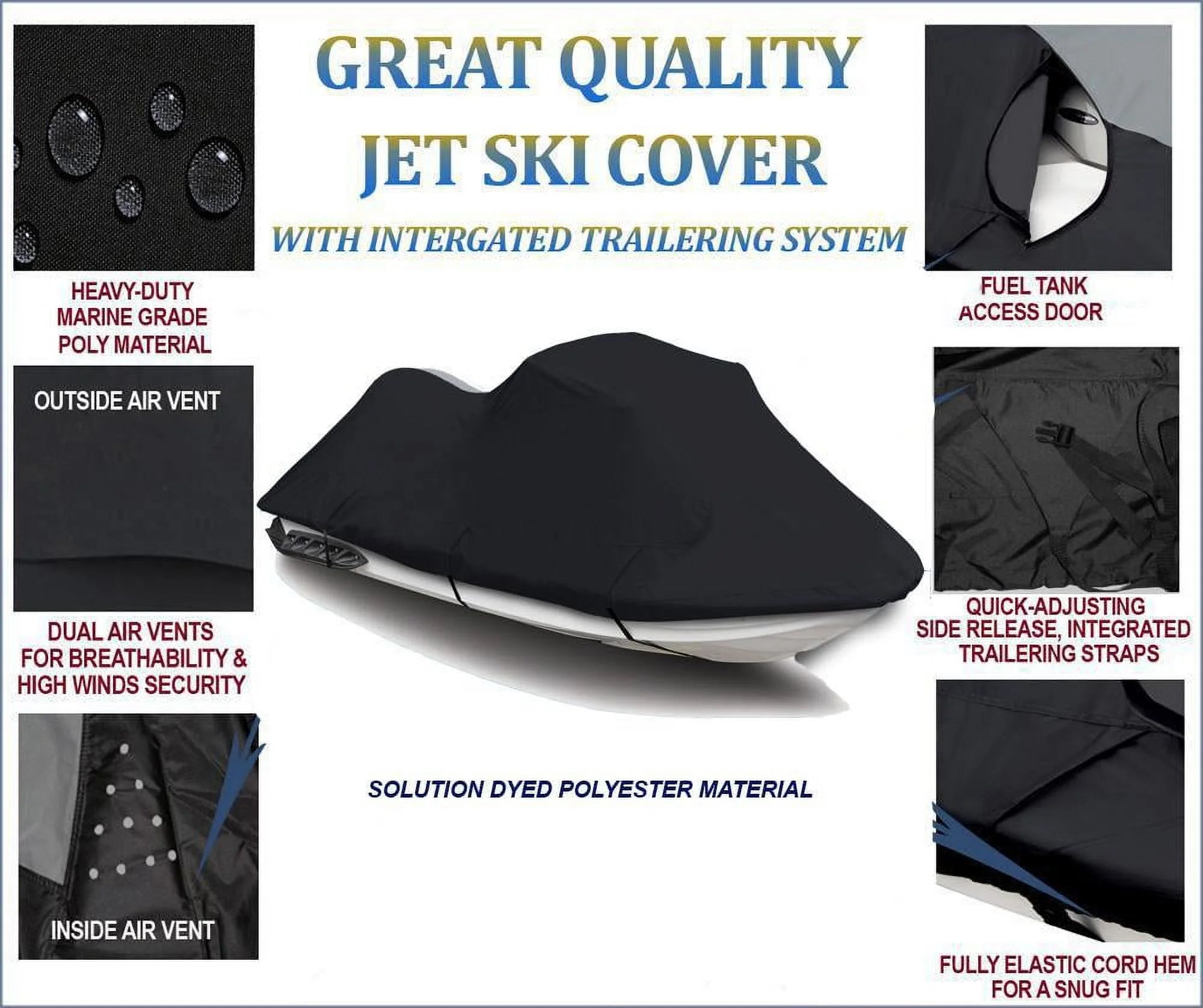 Jet Ski Cover 1-2 Seater Y6030