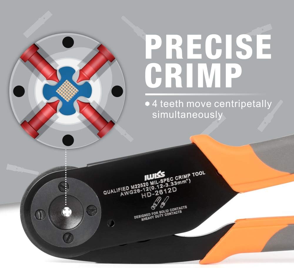 Deutsch Solid Contacts Crimping Tool AWG 26-12 I942