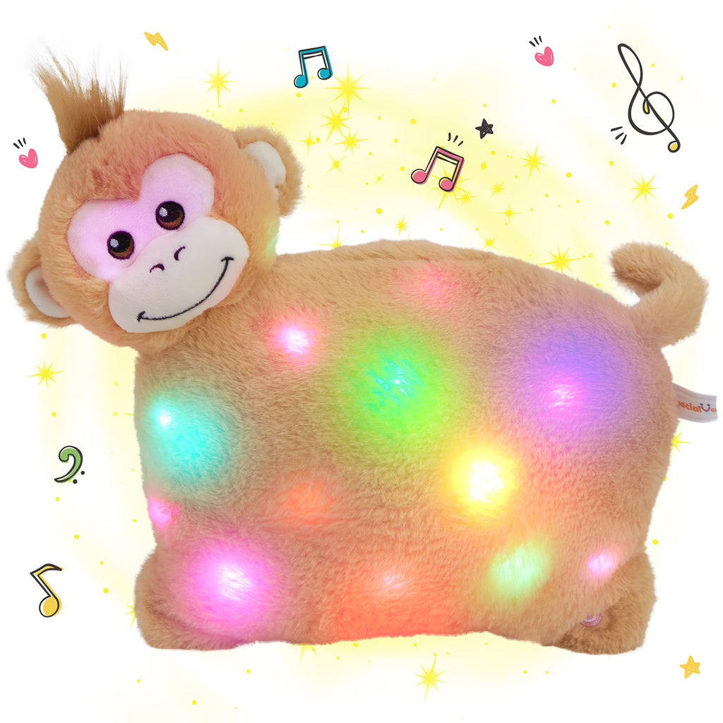 12'' Musical LED Monkey Stuffed Animal Plush Toy O9380