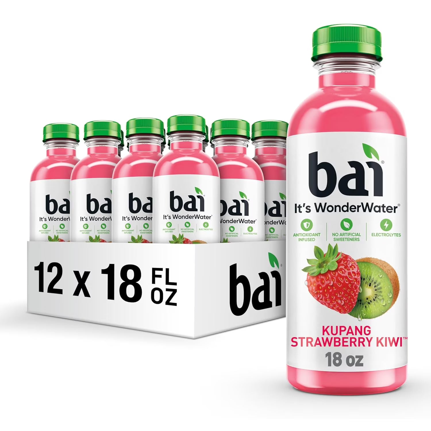 Strawberry Kiwi Antioxidant Infused Beverage, 18 fl oz (Pack of 12) H56938