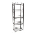Brown Metal 4-Shelf Etagere Bookcase M965390