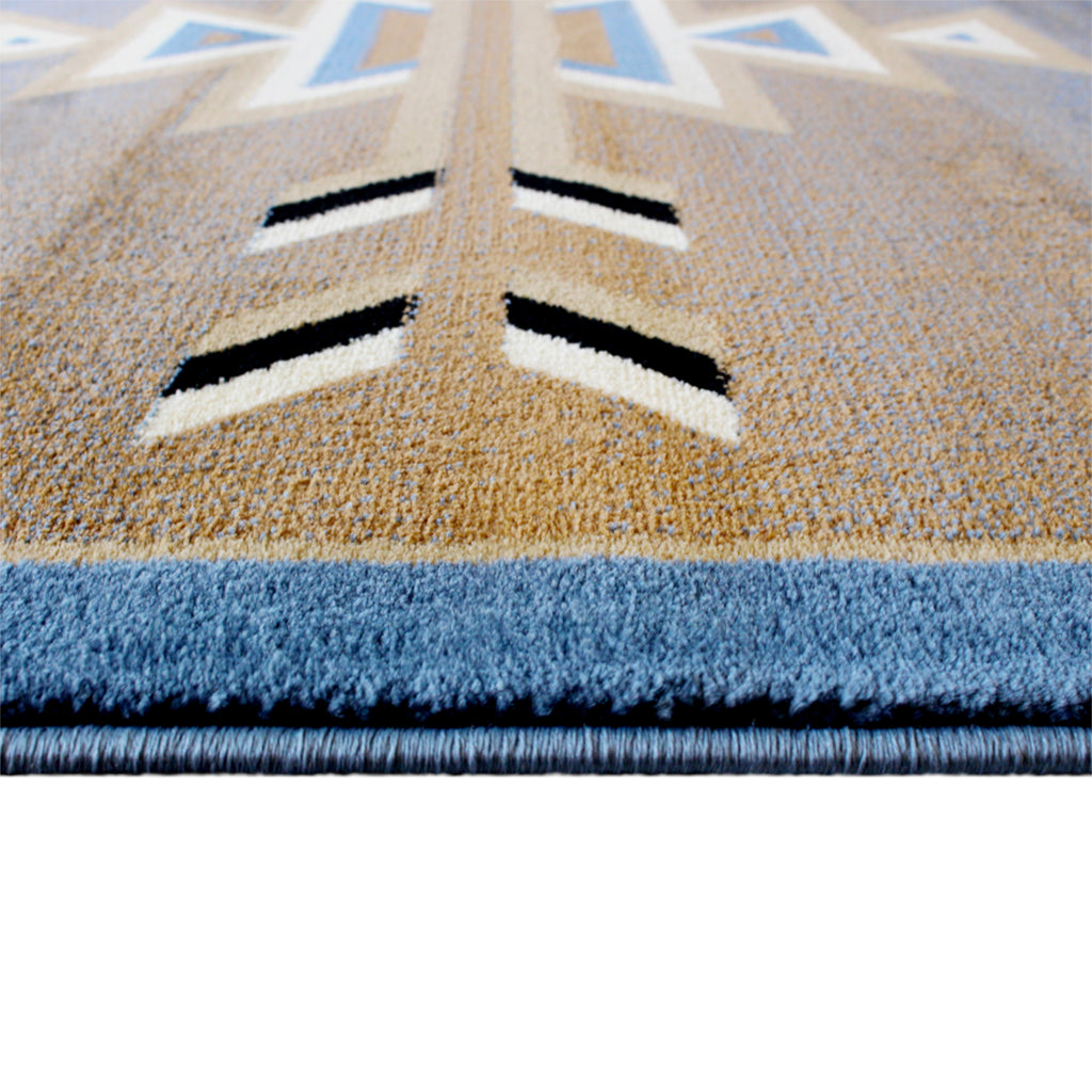 Blue 8 Feet X 10 Feet Area Rug V252