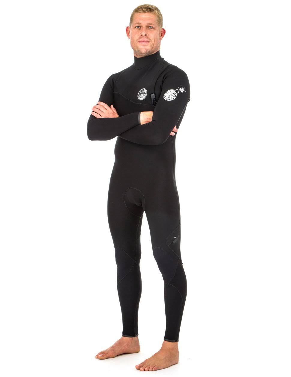 Black 3/2mm Zip Free Wetsuit Y952