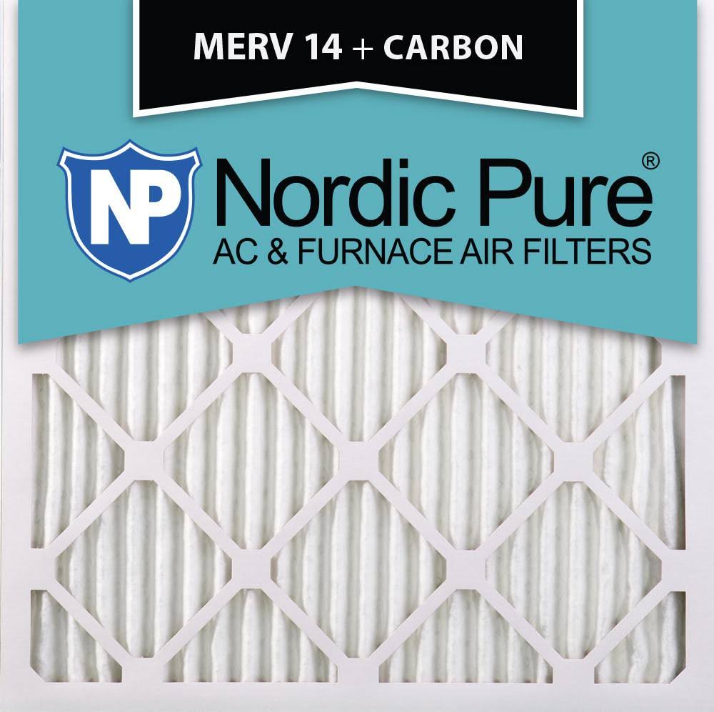 12x12x1 Pleated Air Filters MERV 14 Plus Carbon Qty 12 K527