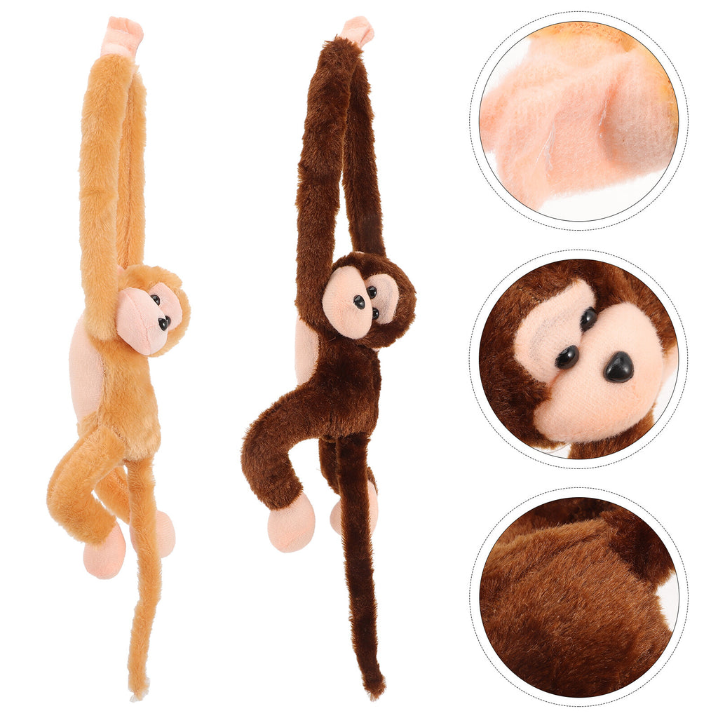 2Pcs Hanging Plush Monkey Doll Stuffed Animal Toy Q6026