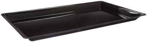 Black 20-Count Heavyweight Plastic Rectangle Catering Tray Y8178