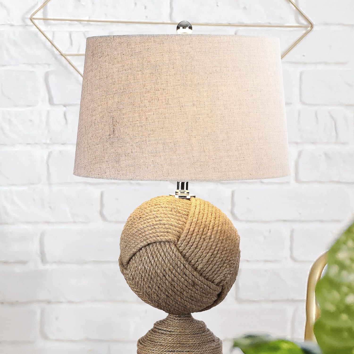Brown Knotted Rope LED Table Lamp E1610