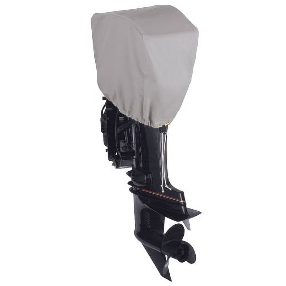 Gray 600 Denier Polyester Boat Motor Cover E632747