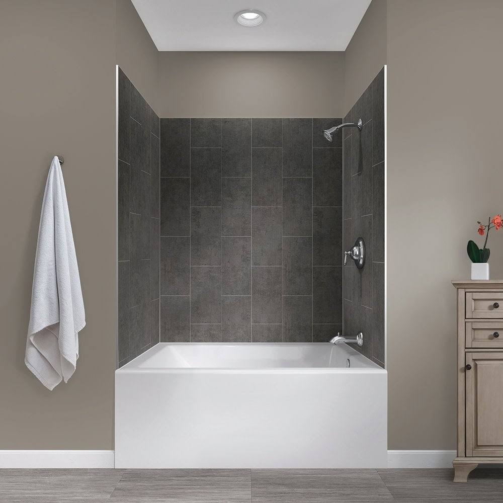 Five Panel Alcove Shower - Carrara White A73889