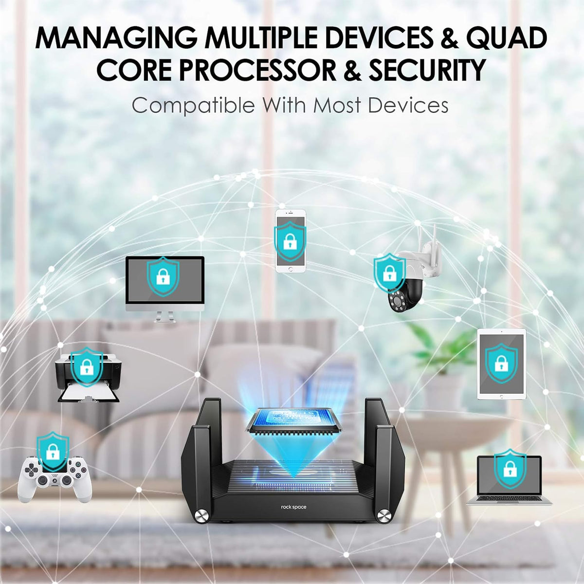WiFi 6 Router Gigabit WAN/LAN Ports USB 3.0 Pack of 2 I57678