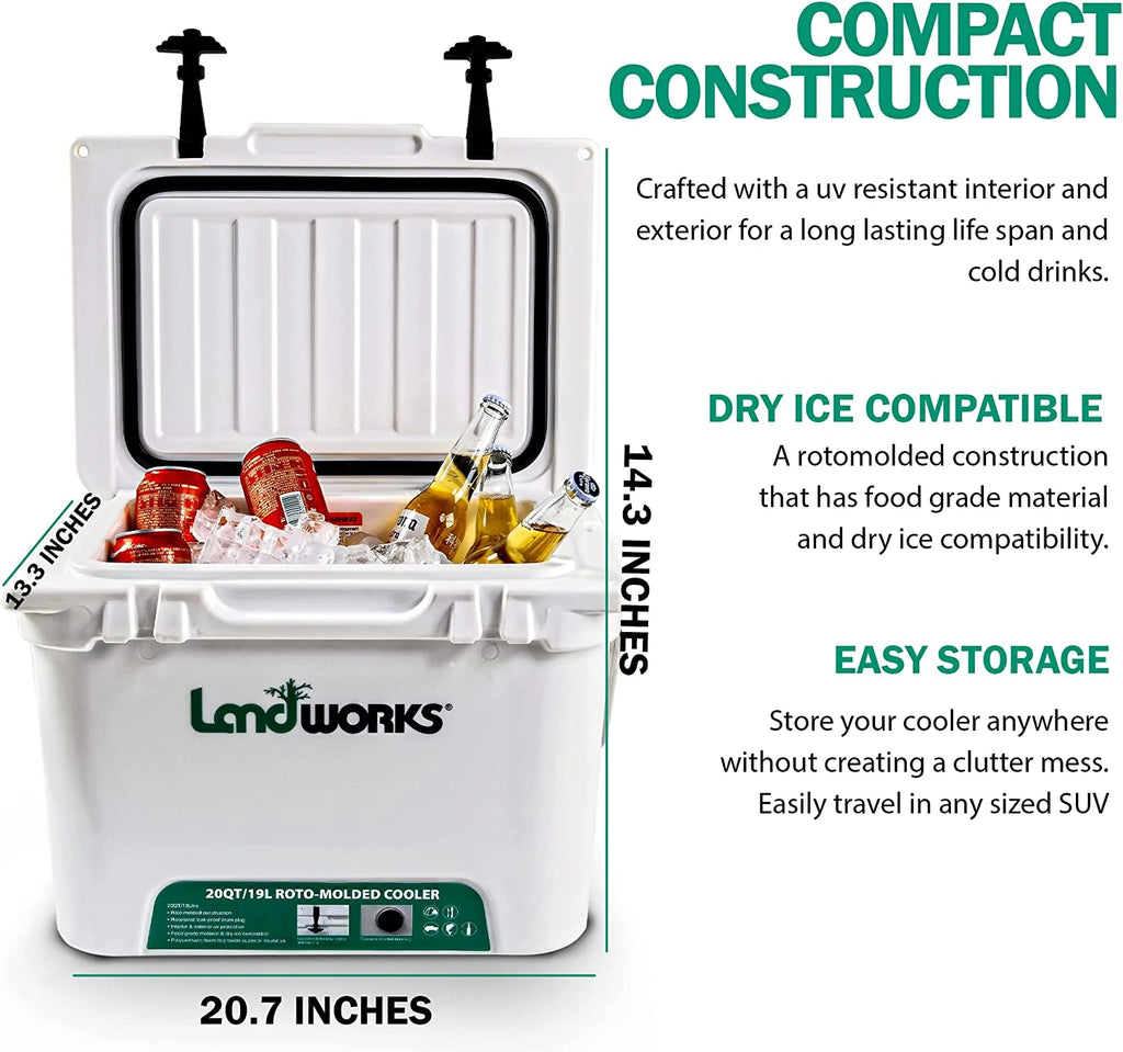 5 Gal Rotomolded Ice Cooler with Built-In Bottle Openers J31370