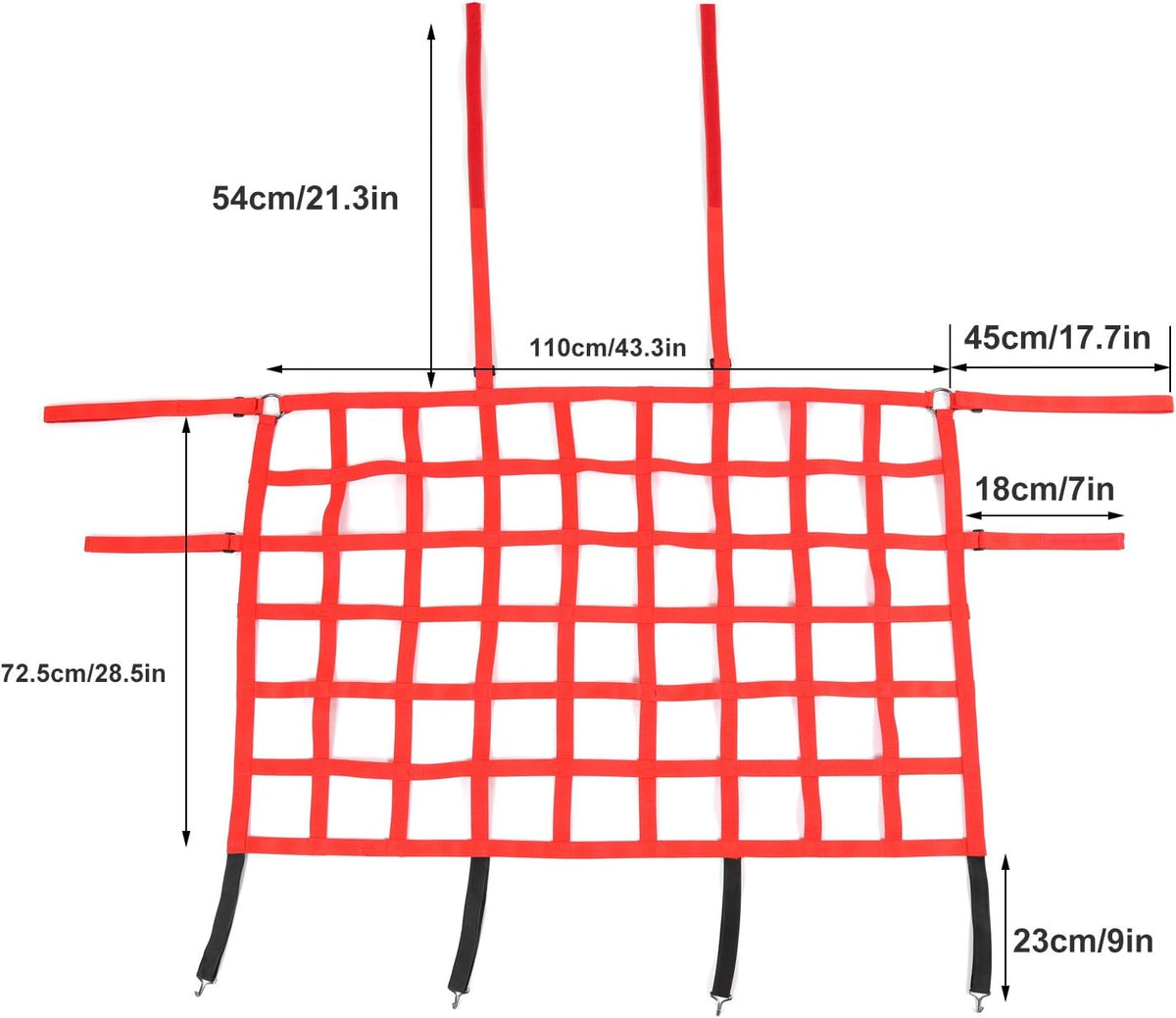 Red Pack of 2 Mesh Dog Car Divider for Jeep Wrangler X547