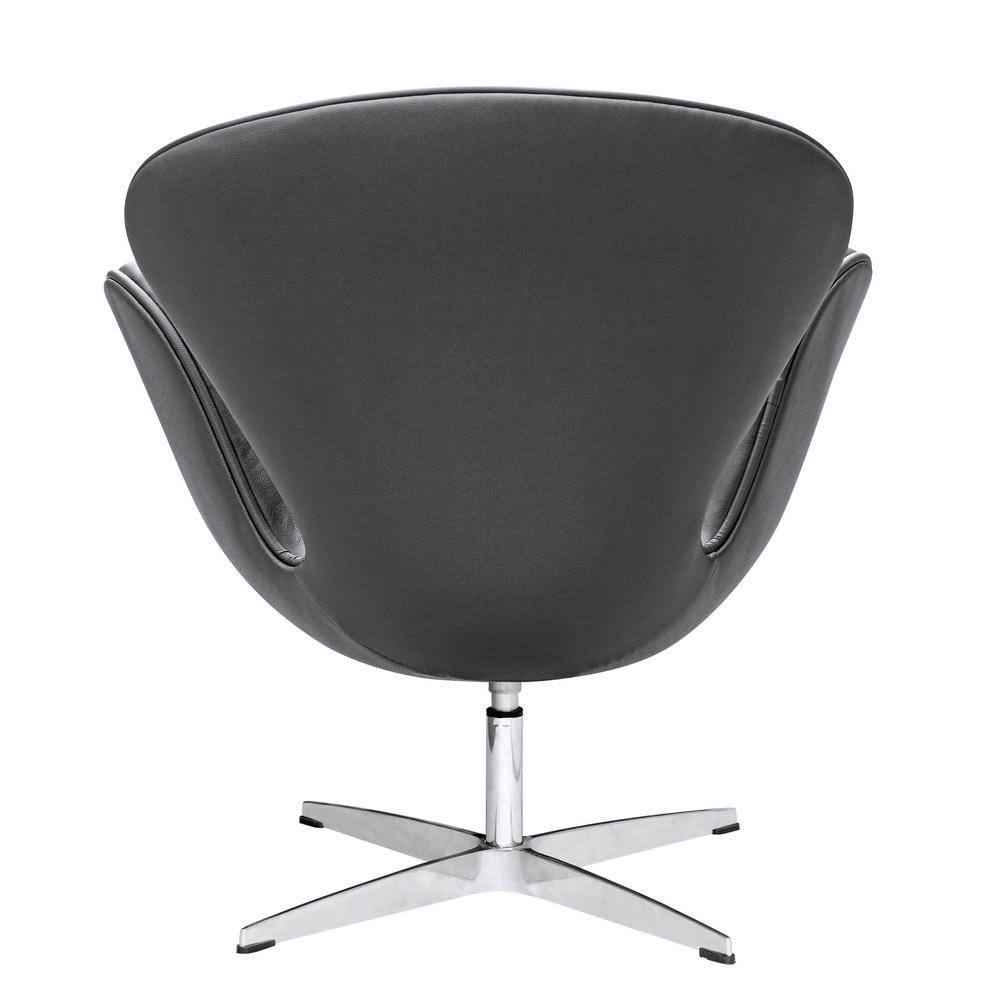 White Leather Swan Chair Z923147