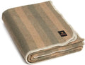 Twin Soft Gray Ivory Alpaca Wool Blanket with Whipstitch Trim O777