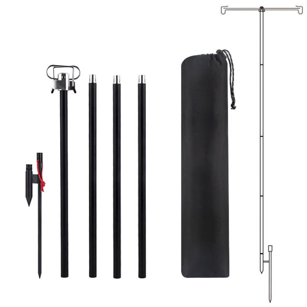 Adjustable Aluminum Alloy Lamp Pole Lantern Stand M53315