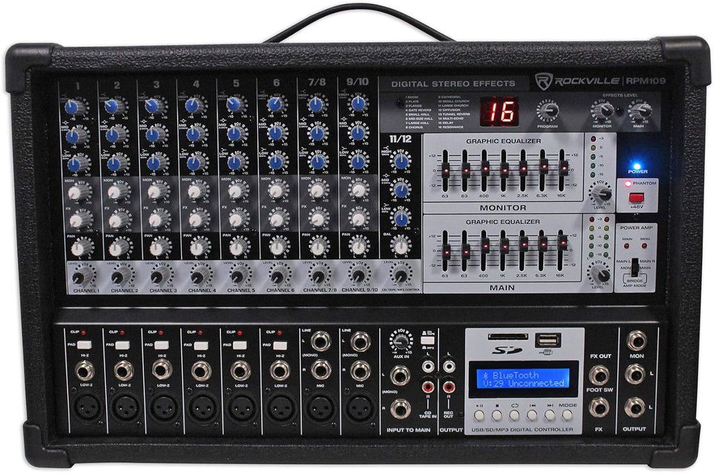 2000w Powered 4 Channel Mixer Stereo Amplifier with Bluetooth Q63645