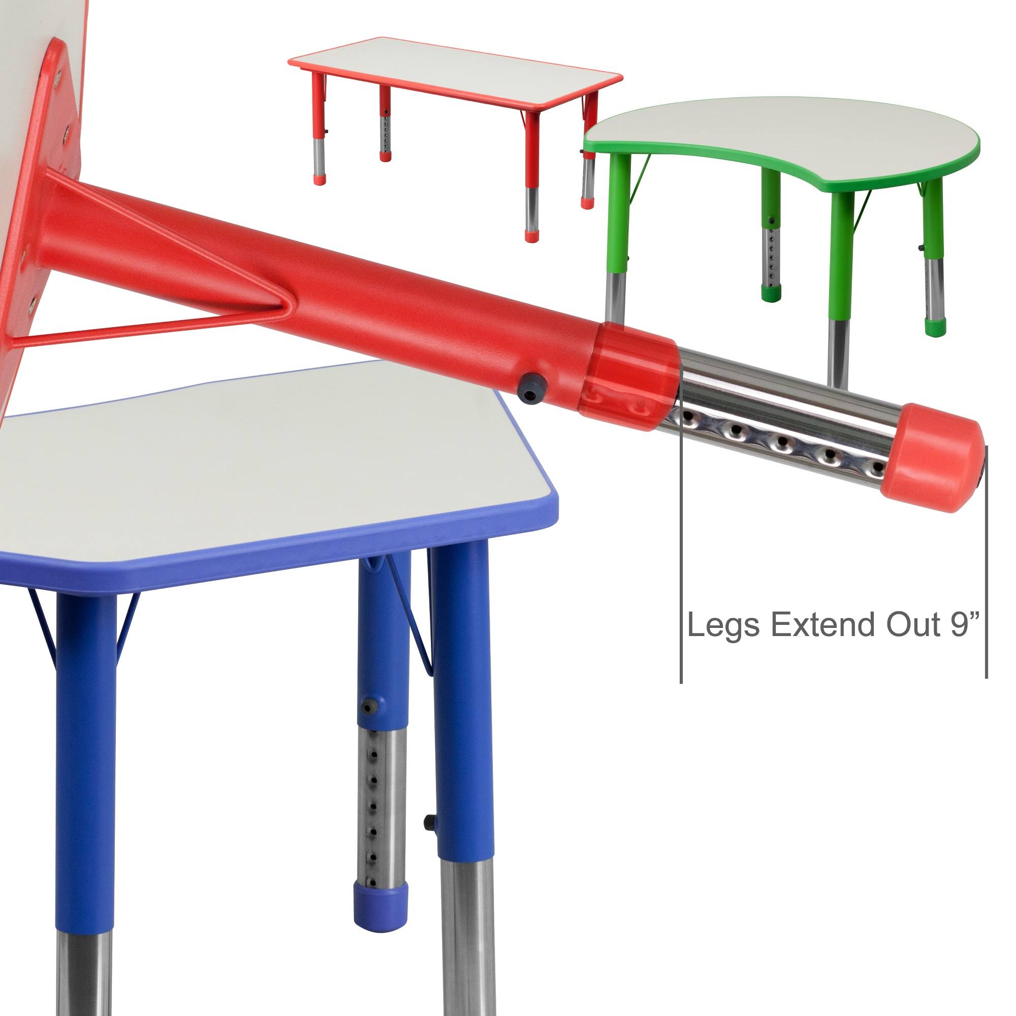 Rectangular Activity Table in Green/grey O596679