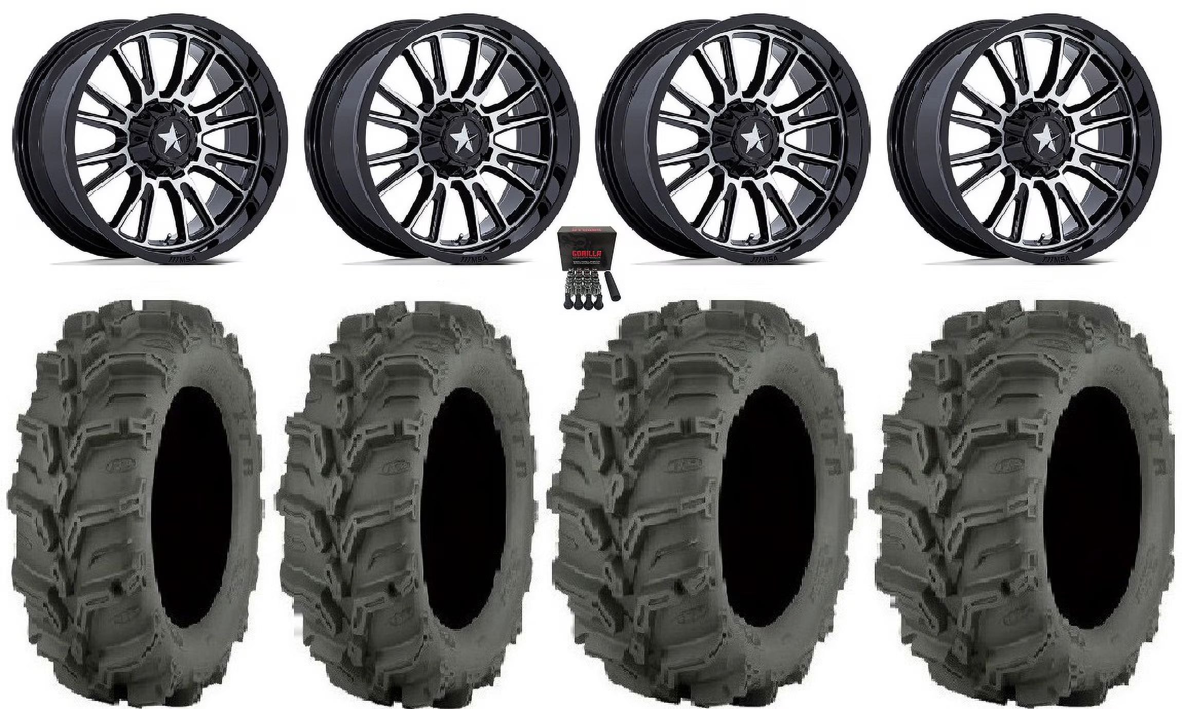 14" Wheels Machined 27" Mud Lite XTR Tires E71155