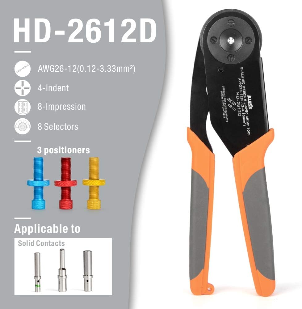 Deutsch Solid Contacts Crimping Tool AWG 26-12 I942