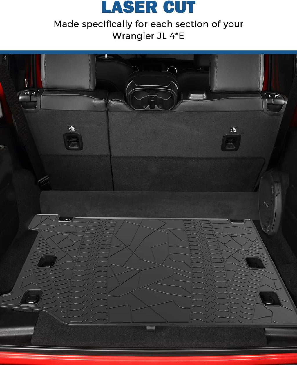 All-Weather Waterproof Trunk Mat Cargo Liner for Wrangler JL 4XE 2021 2022 4 Door H46695