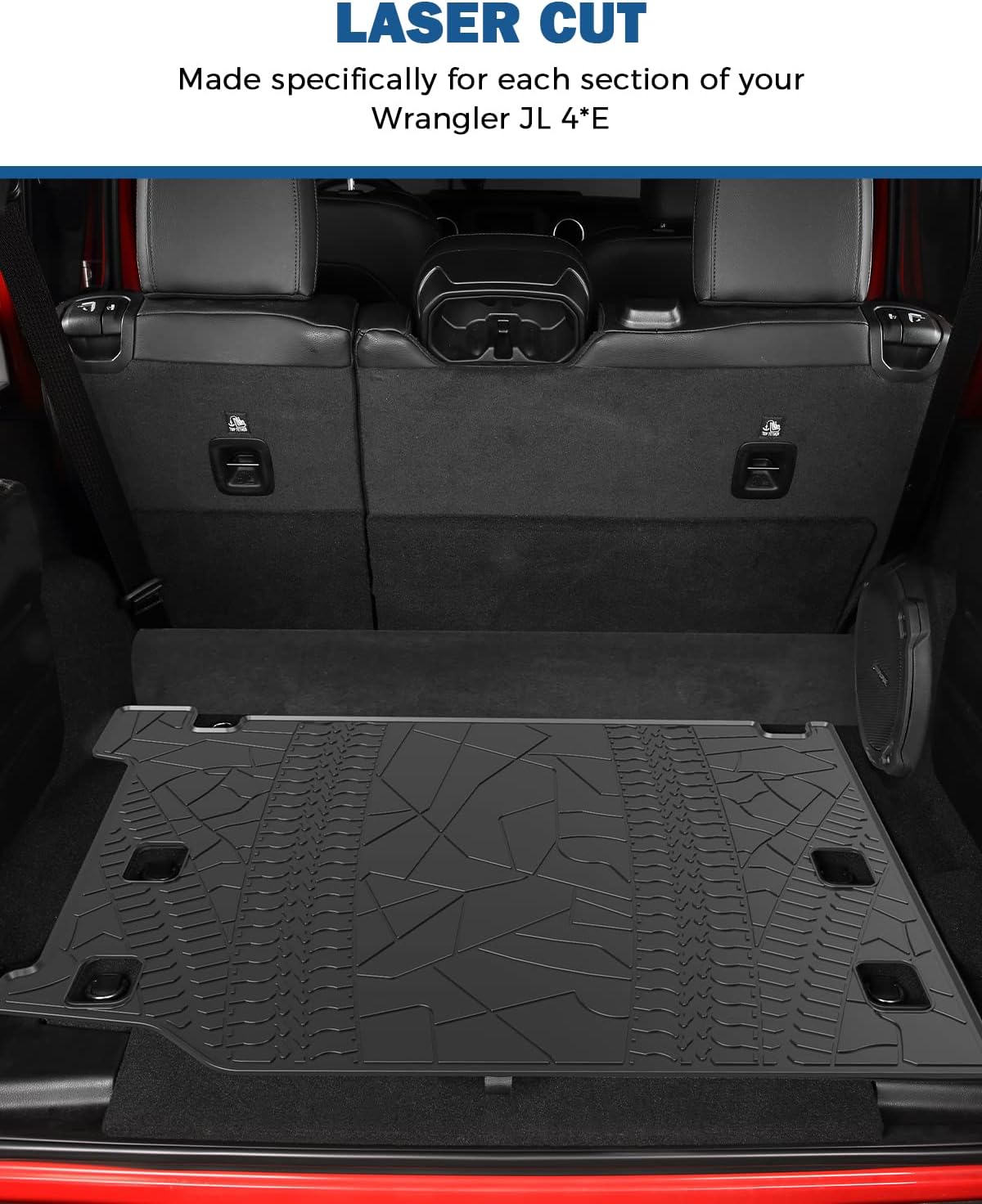 All-Weather Waterproof Trunk Mat Cargo Liner for Wrangler JL 4XE 2021 2022 4 Door H46695