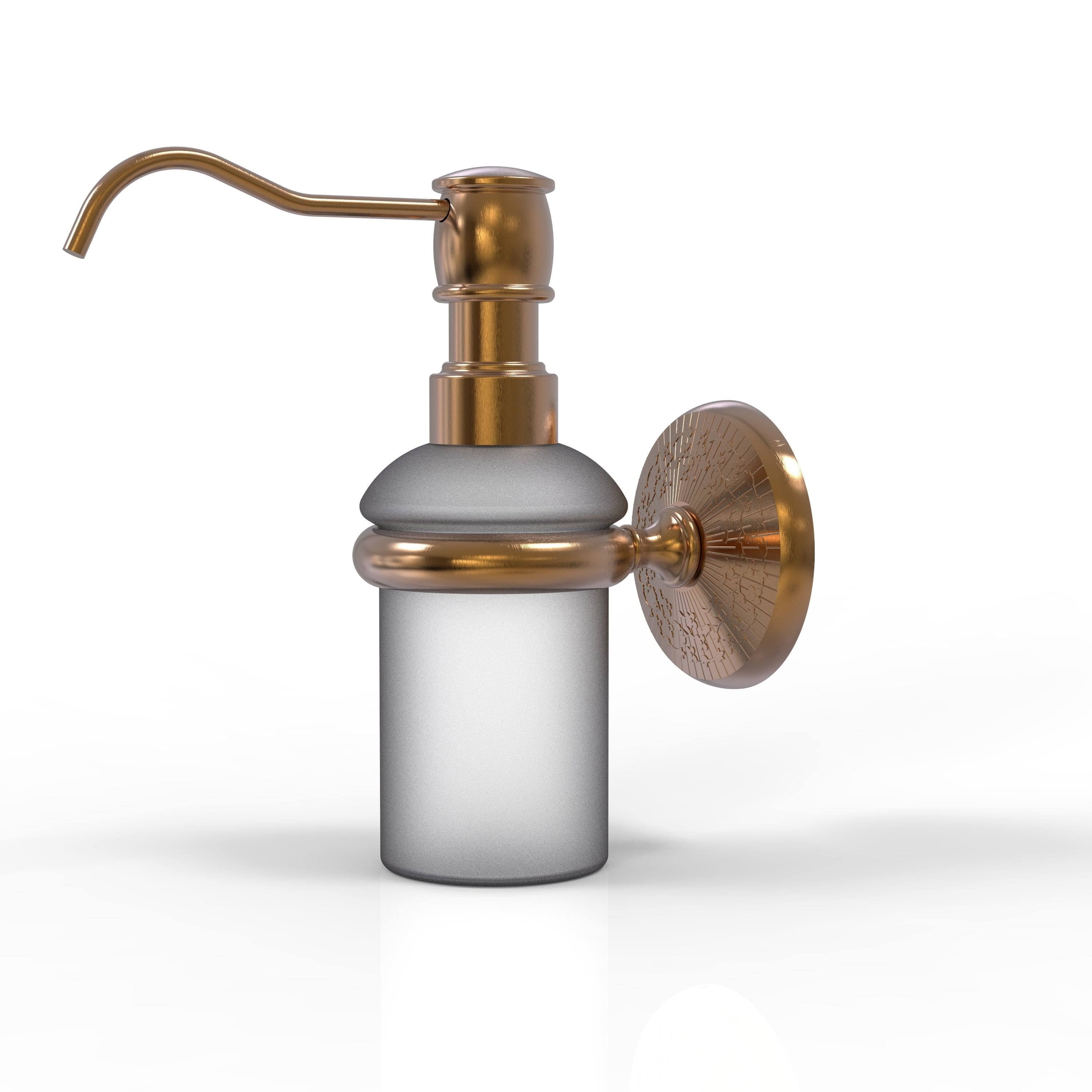 Satin Nickel Wall Mounted Soap Dispenser Q2110