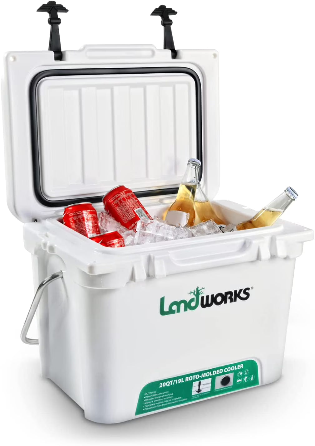 5 Gal Rotomolded Ice Cooler with Built-In Bottle Openers J31370