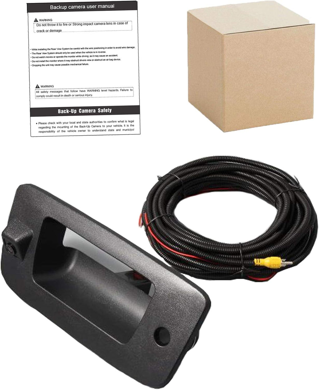 Tailgate Handle with Backup Camera Black Pack of 2 Q667