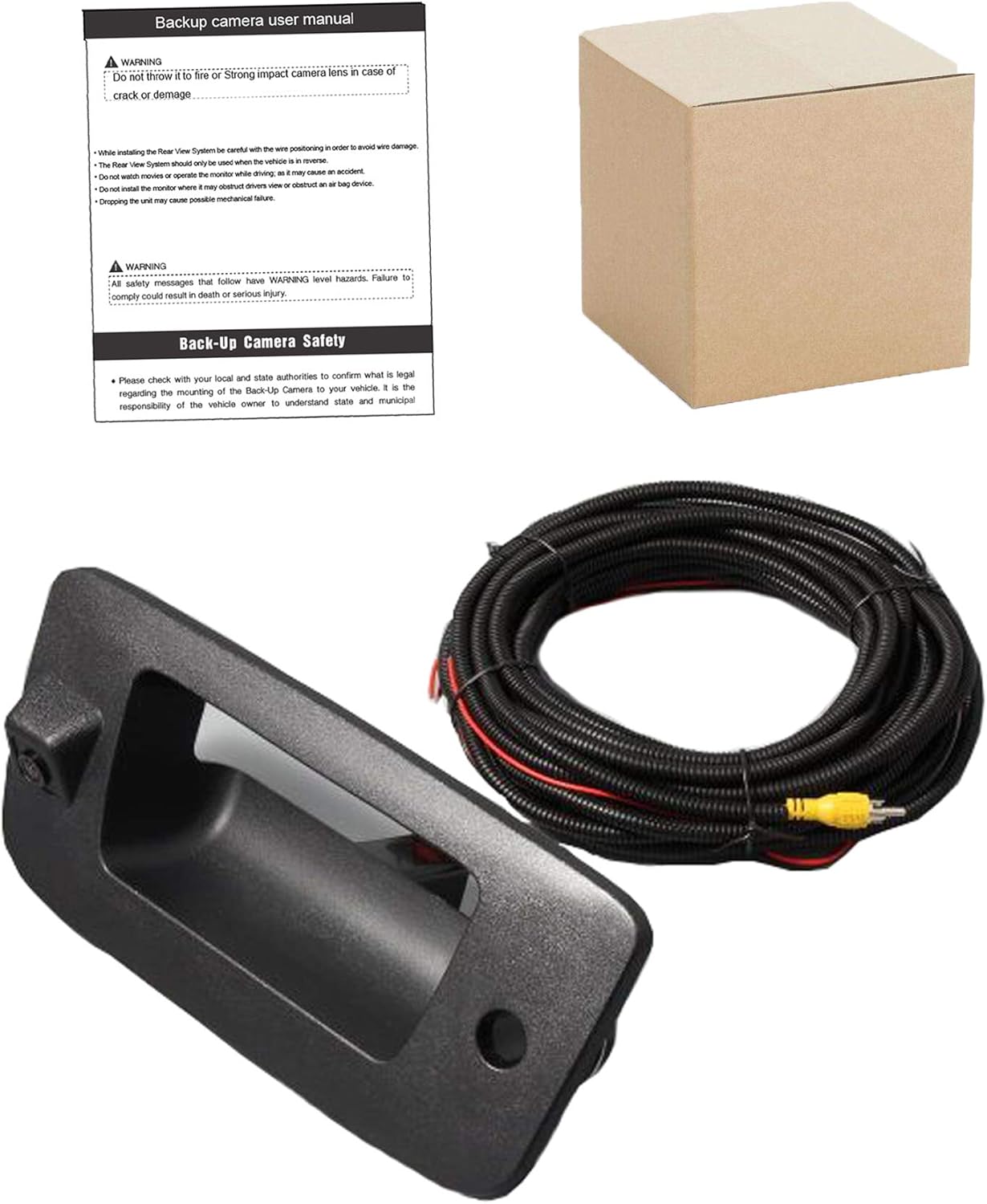Tailgate Handle with Backup Camera Black Pack of 2 Q667