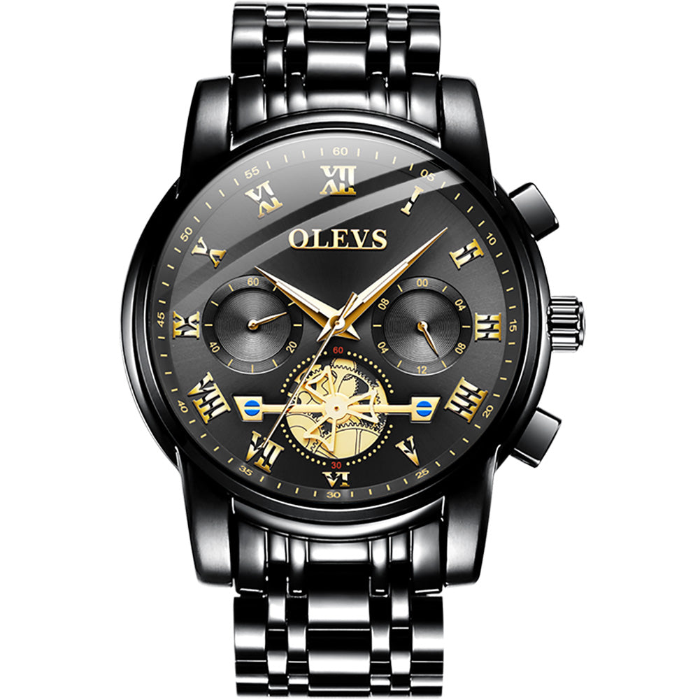 Black Chronograph Waterproof Wrist Watch M573956