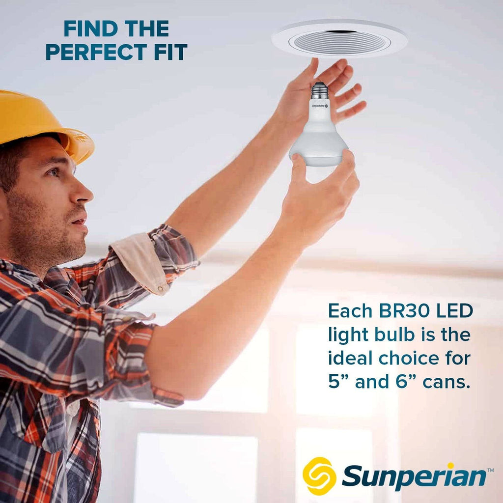 12 Pack BR30 LED Flood Bulb 8.5W 800lm Dimmable E26 Base 6500K X24725