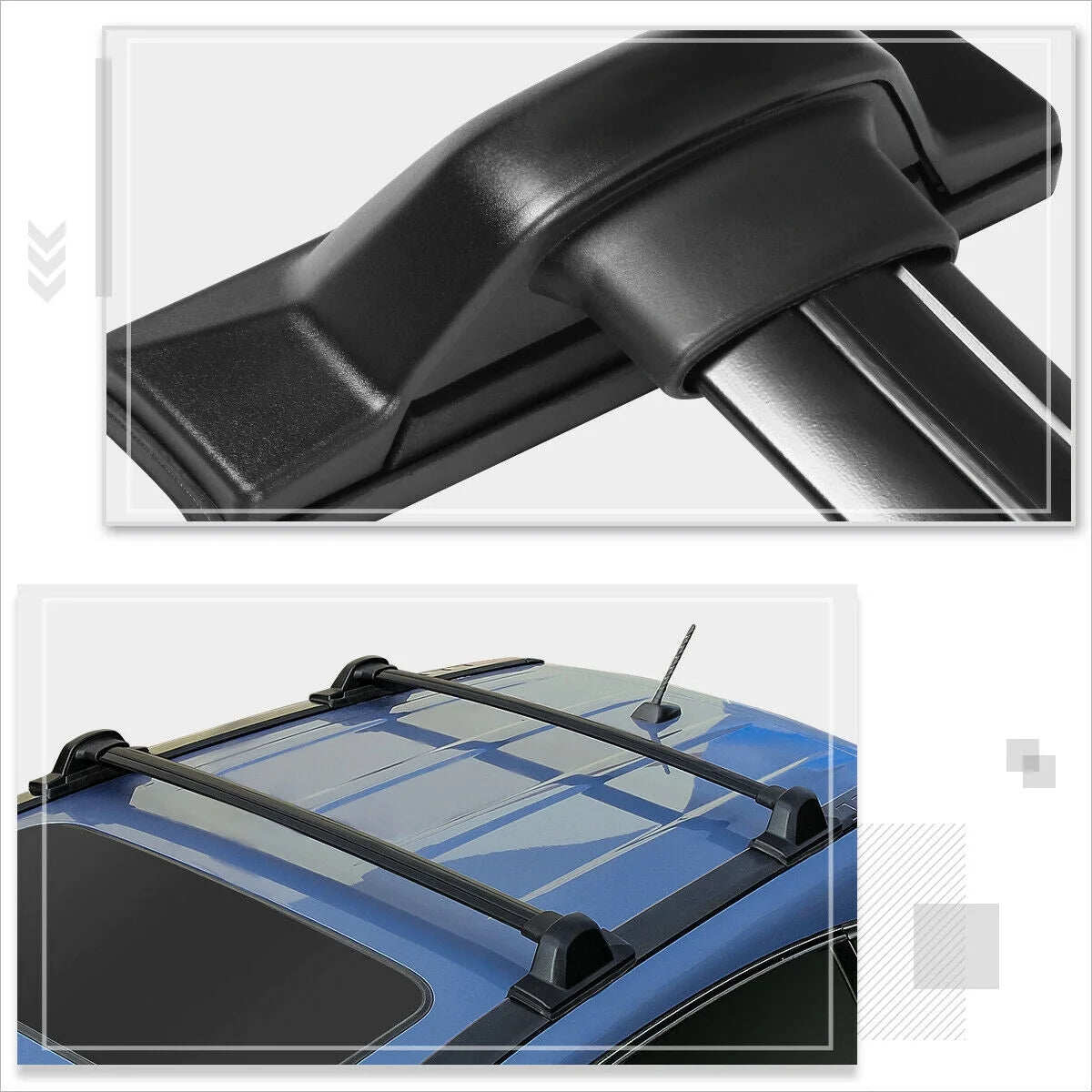 Black Coated Aluminum Roof Rack Crossbar X2229