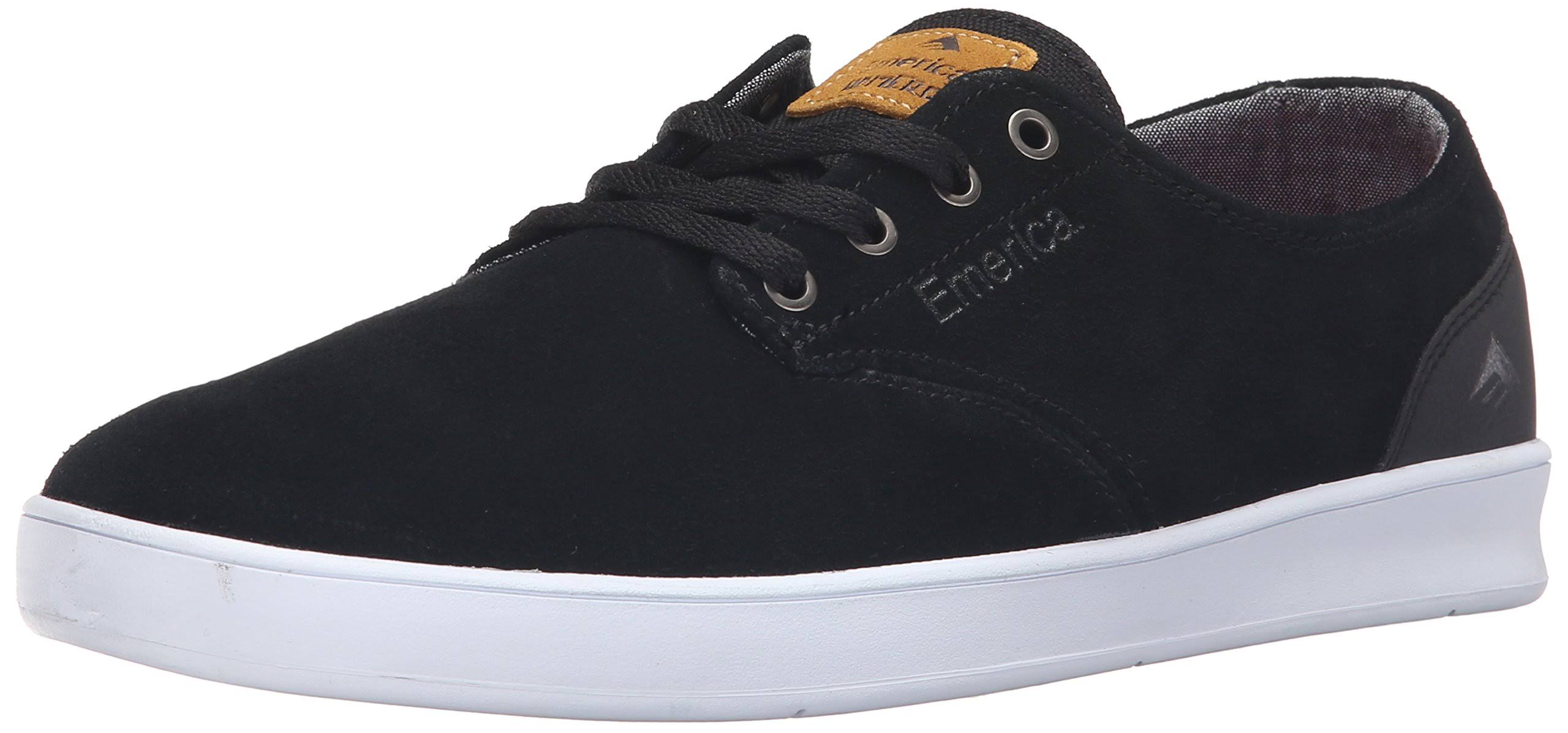 Black/Black/White Laced Shoes I9447
