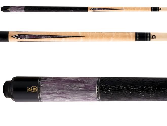19 Ounce Lizard Embossed Black Leather Cue U708