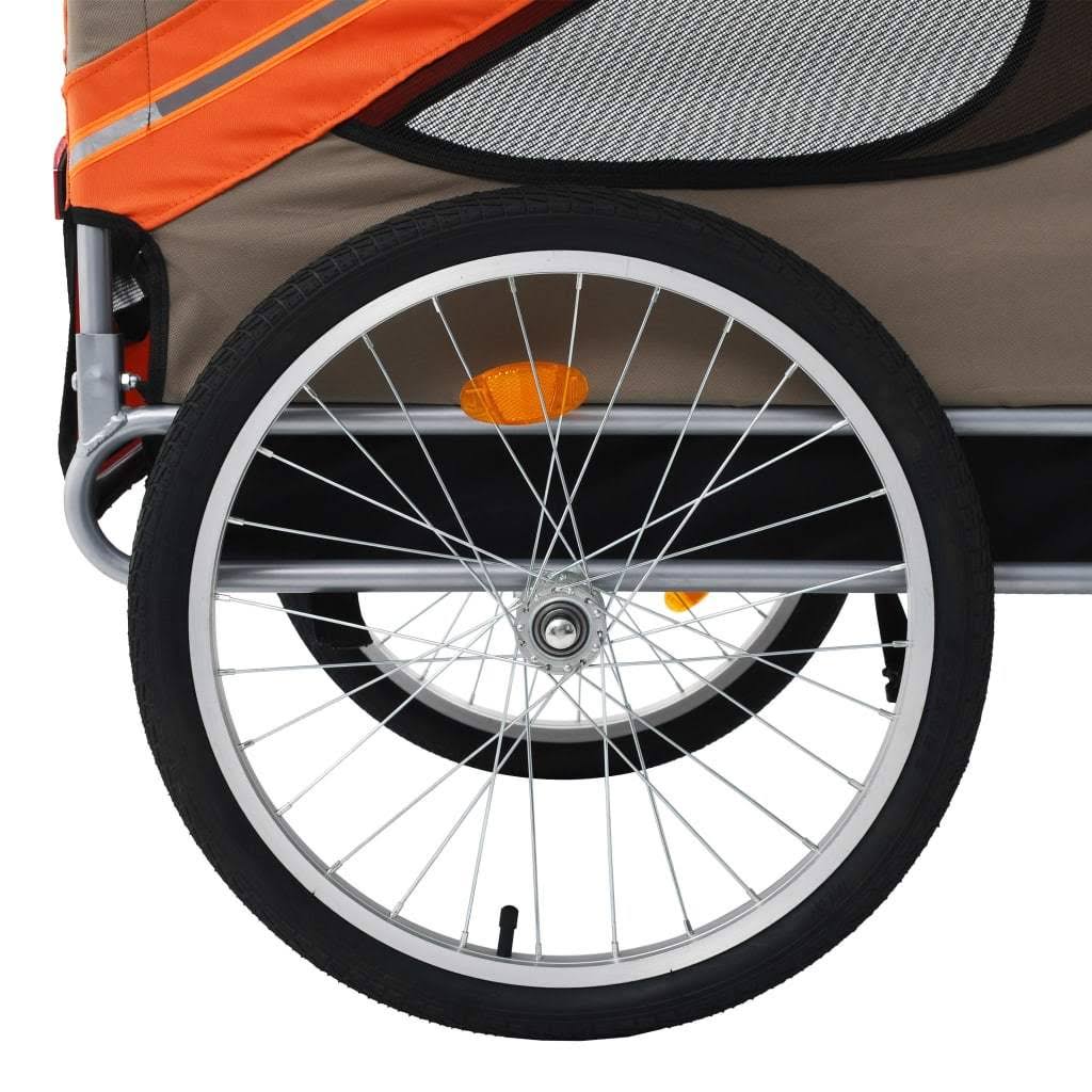 Dog Bike Trailer Orange and Brown V556