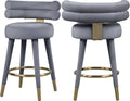 Gray Velvet Counter Stool (Set of 2) M88705