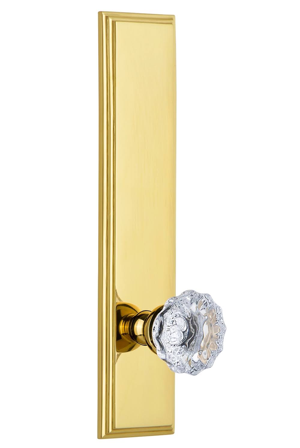 Tall Plate Privacy Knob in Lifetime Brass J839