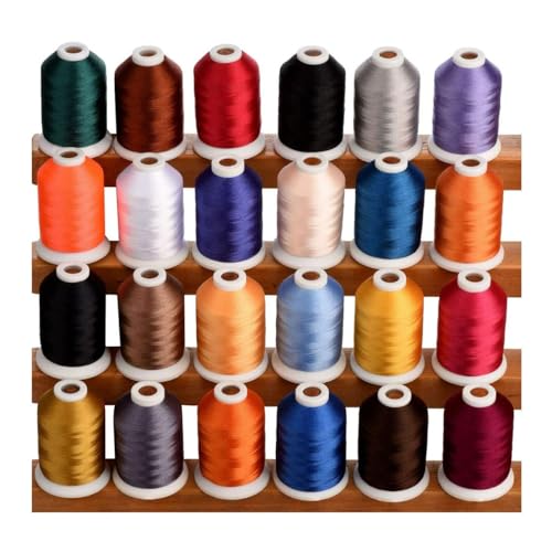 Single-Needle Embroidery Machine with 24 Assorted Colors Thread and 36 Pieces Bobbins K71675
