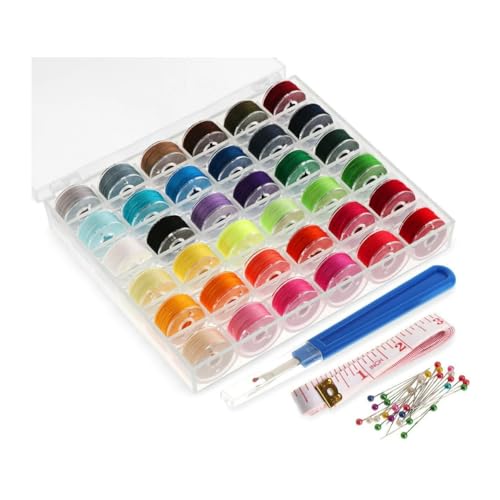 Single-Needle Embroidery Machine with 24 Assorted Colors Thread and 36 Pieces Bobbins K71675
