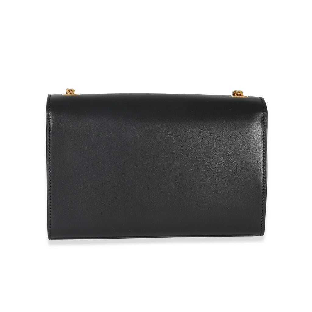 Black Smooth Leather Small Tassel Bag M8572