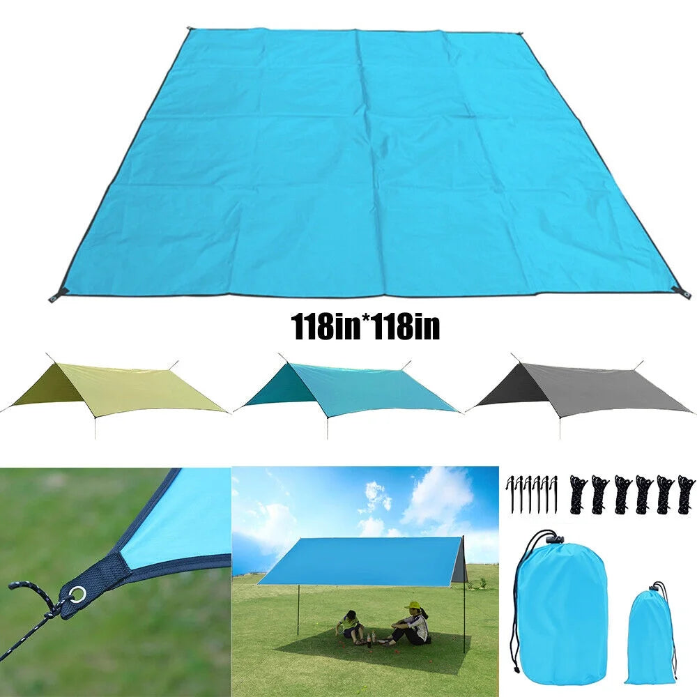Blue 10'x10' Portable Beach Tent Sun Shelter C841636