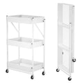 3 Tier Rolling Metal Utility Cart with Locking Casters M1415
