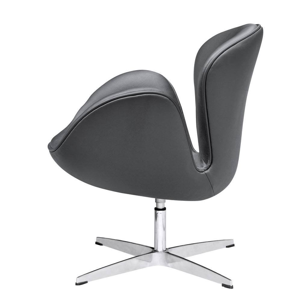 White Leather Swan Chair Z923147